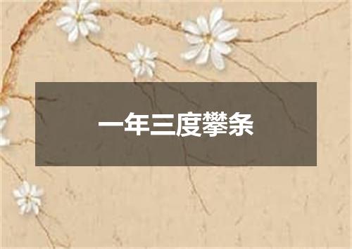 一年三度攀条