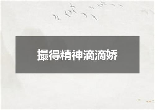 撮得精神滴滴娇
