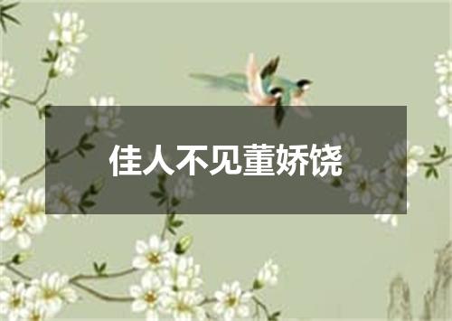佳人不见董娇饶