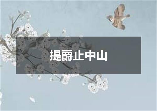 提爵止中山