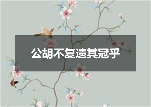 公胡不复遗其冠乎