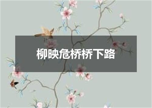 柳映危桥桥下路