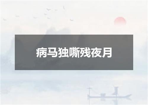 病马独嘶残夜月