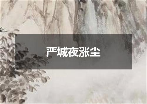 严城夜涨尘