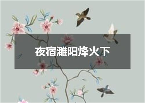 夜宿濉阳烽火下