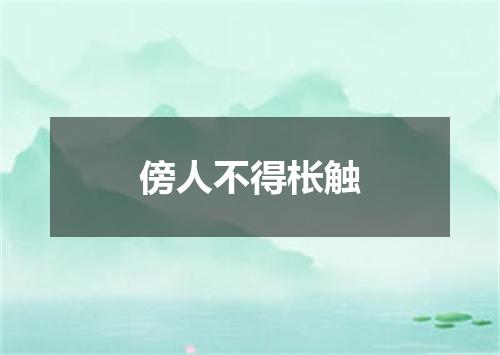 傍人不得枨触