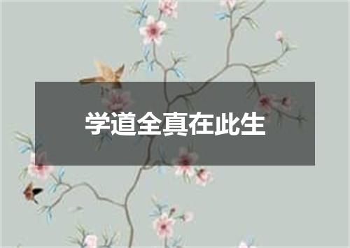 学道全真在此生