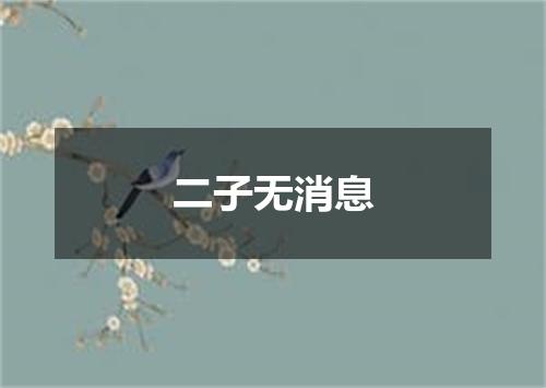 二子无消息