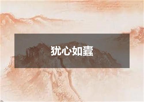 犹心如蠹