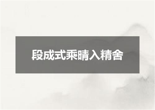 段成式乘晴入精舍