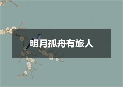 明月孤舟有旅人