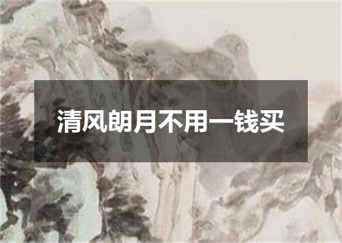 清风朗月不用一钱买