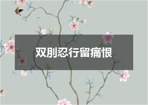 双刖忍行留痛恨