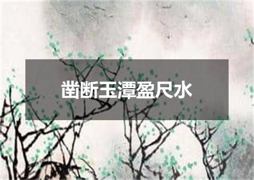 凿断玉潭盈尺水