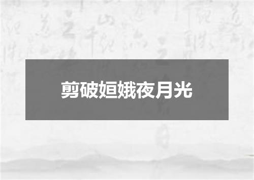 剪破姮娥夜月光