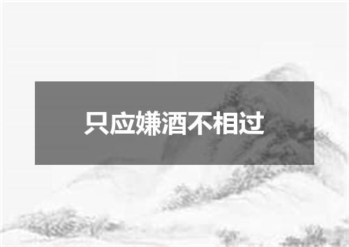 只应嫌酒不相过