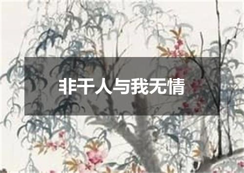 非干人与我无情