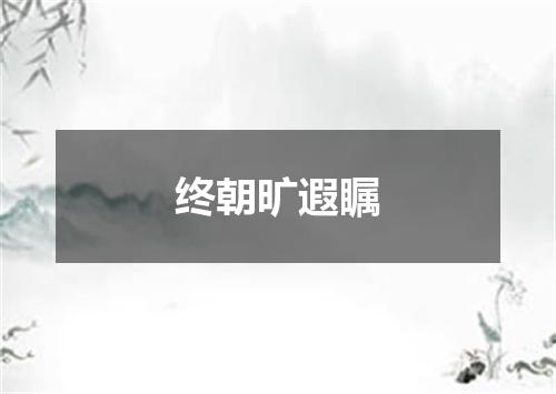终朝旷遐瞩