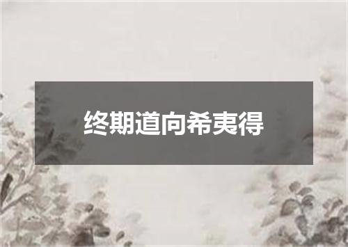 终期道向希夷得
