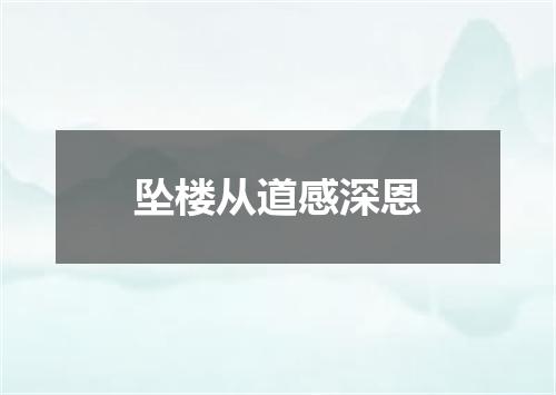 坠楼从道感深恩