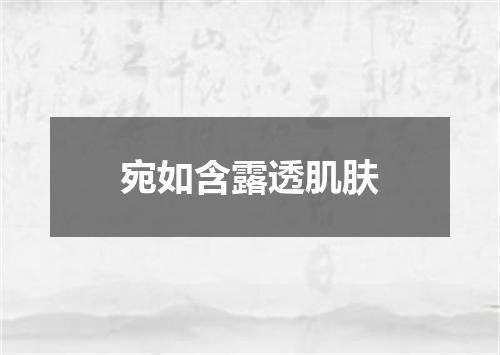 宛如含露透肌肤