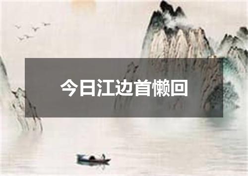今日江边首懒回