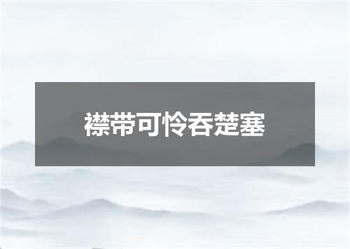 襟带可怜吞楚塞