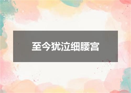至今犹泣细腰宫