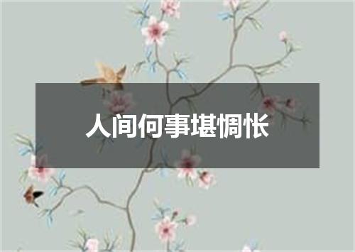 人间何事堪惆怅