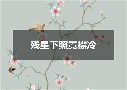 残星下照霓襟冷