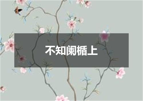 不知阑楯上