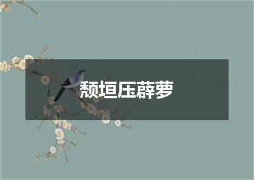 颓垣压薜萝