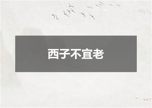 西子不宜老