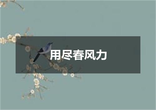 用尽春风力
