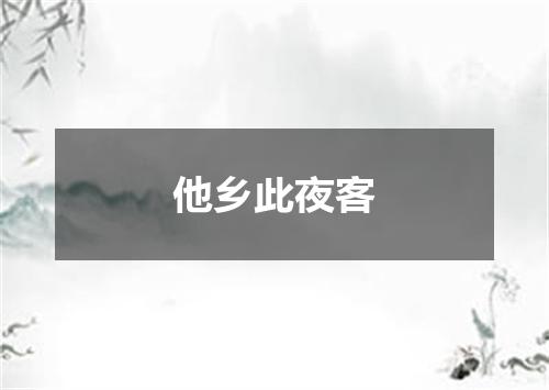 他乡此夜客