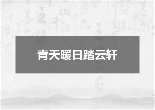 青天暖日踏云轩