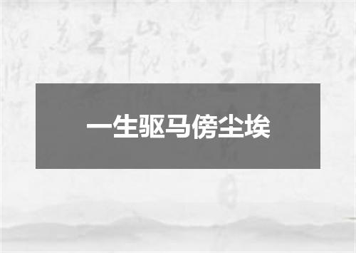 一生驱马傍尘埃