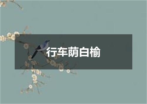 行车荫白榆