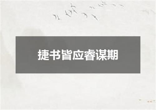 捷书皆应睿谋期