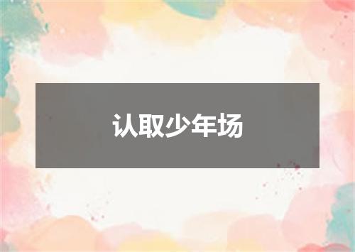 认取少年场
