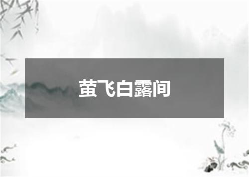 萤飞白露间