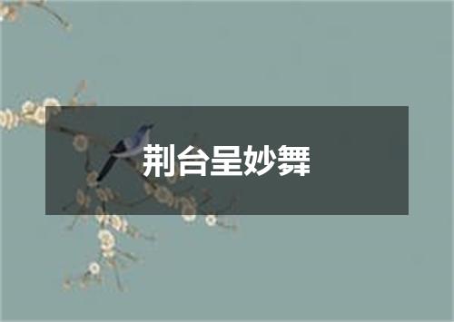 荆台呈妙舞