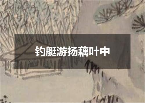 钓艇游扬藕叶中