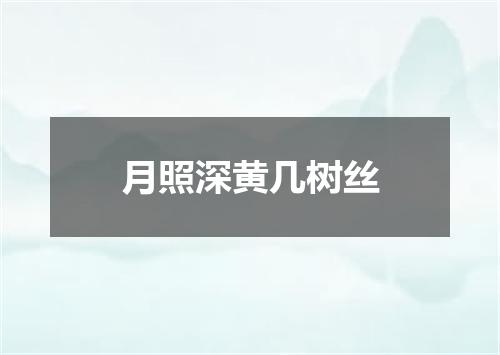 月照深黄几树丝