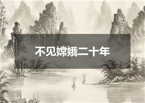 不见嫦娥二十年