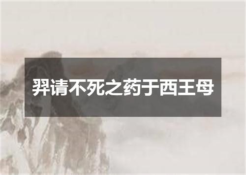 羿请不死之药于西王母