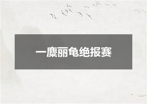 一麋丽龟绝报赛