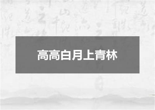 高高白月上青林