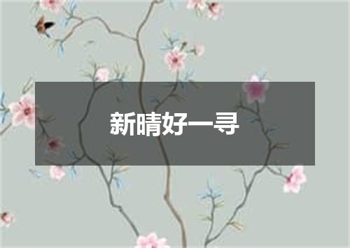 新晴好一寻