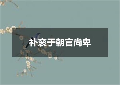 补衮于朝官尚卑